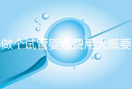 做個試管嬰兒費用大概要多少