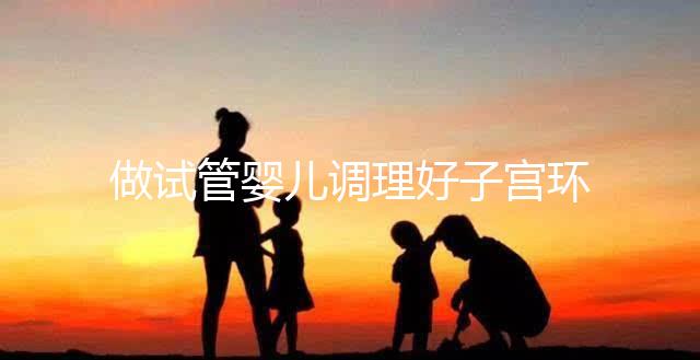 做試管嬰兒調理好子宮環境很重要,內膜的好壞影響成功率